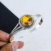 Beautiful Citrine Gemstone Handmade Cuff Bangle 925 Sterling Silver Cuff Bangle, Citrine Cuff Bangle For Wife , Unisex Bangle, Easter Gift