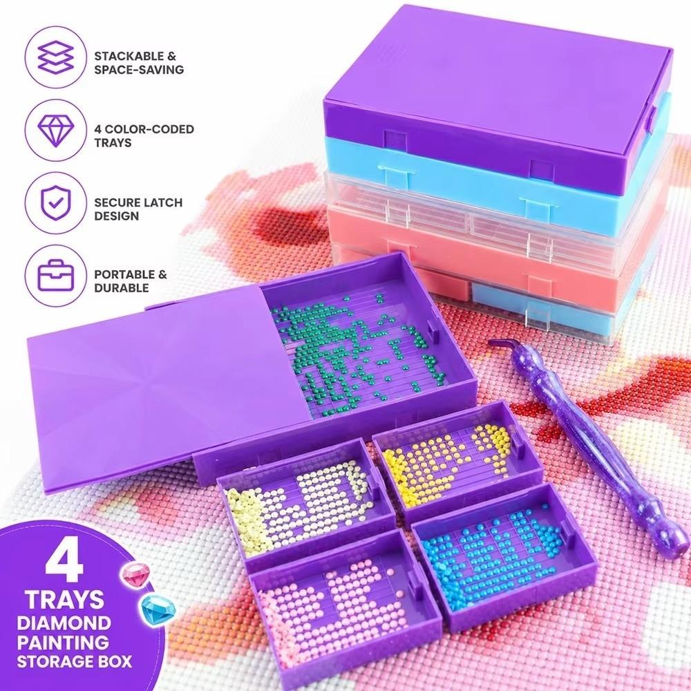 Anti-spill Diamond Painting Tray Multi-grid Drill Storage Box Diamond Art Accessories