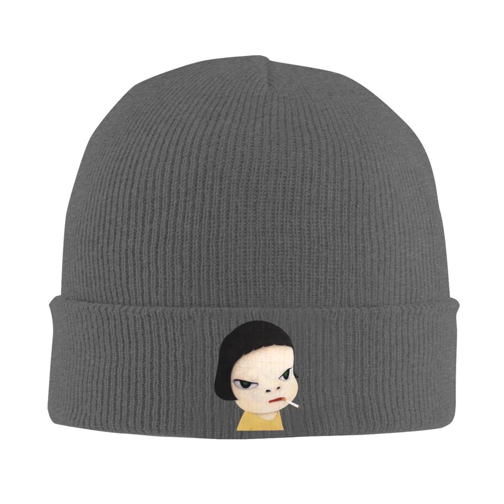 Yoshitomo Nara Beanie Hats Bonnet Hats Adult Unisex Funny Gym Knit Hat Spring Custom Thermal Elastic Caps