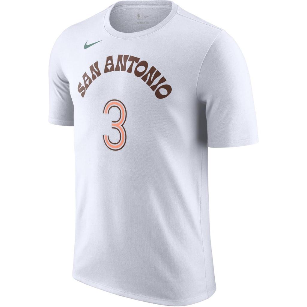 Nike Баскетбольная майка City Edition San Antonio Spurs Keldon Johnson с буквенным принтом и номером, мужская, с коротким рукавом, белая FN1237-101