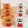 Love Maltese White Brown Plush Toy Simulation Cartoon Puppy Doll Birthday Gift