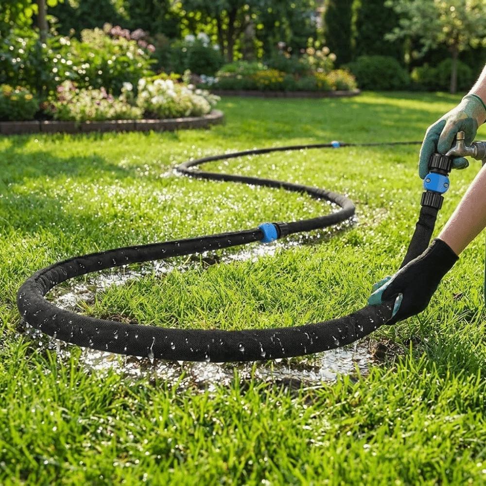Efficient Micro Drip Irrigation Uniform Infiltration Permeable Pipe  Field Watering