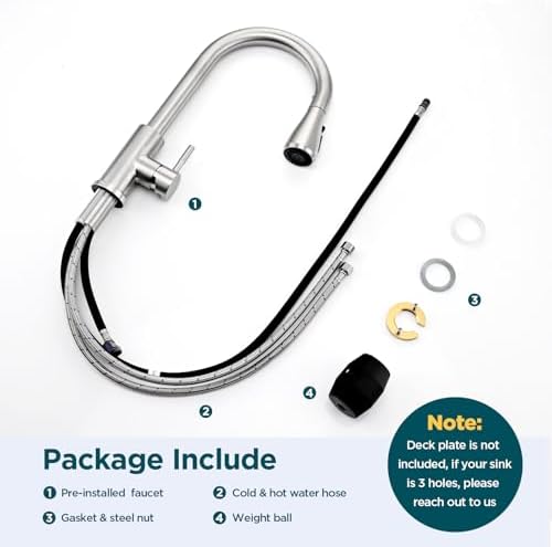 Modern Stainless Steel Single-Handle Kitchen Faucet with Pull Sprayer High Arc Brushed Nickel Design