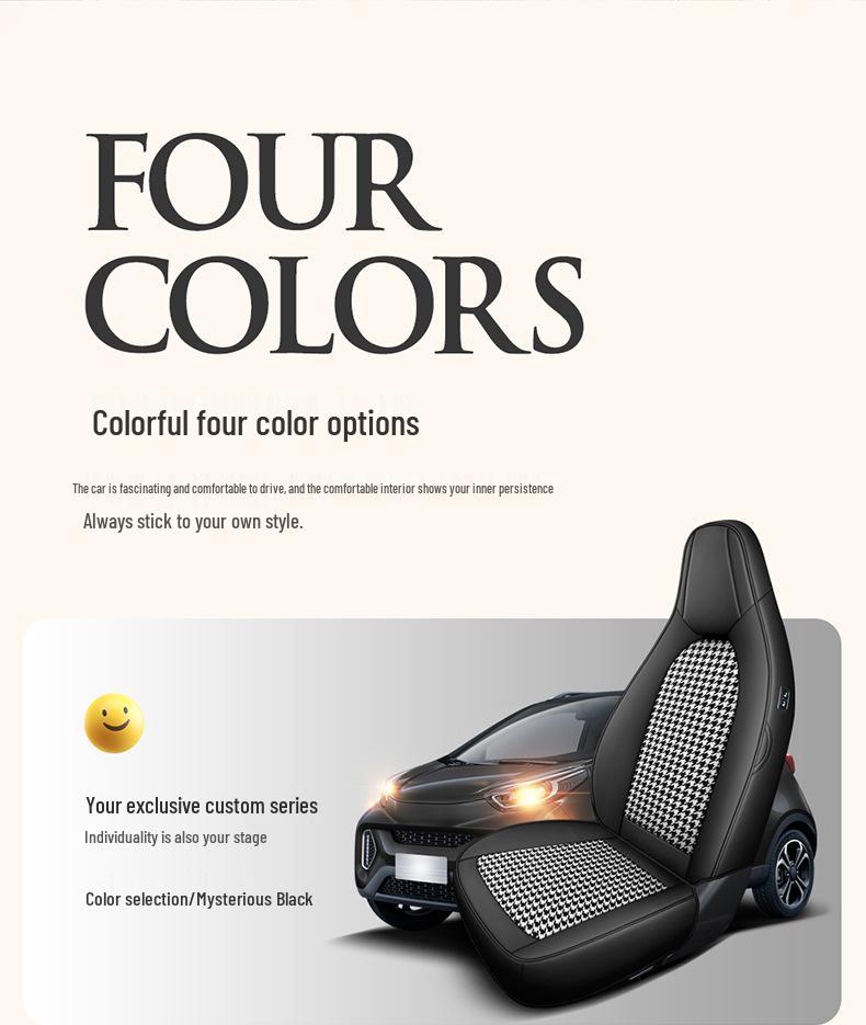 Чехол на сиденье из льна для электромобиля Chery eQ1, Полный обхват, Всесезонный