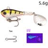 Spin Tail Spinner Fishing Lure 6/10/14g Hard Metal Blade Bait Lifelike Swimming Action for Bass Perch Pike Angling