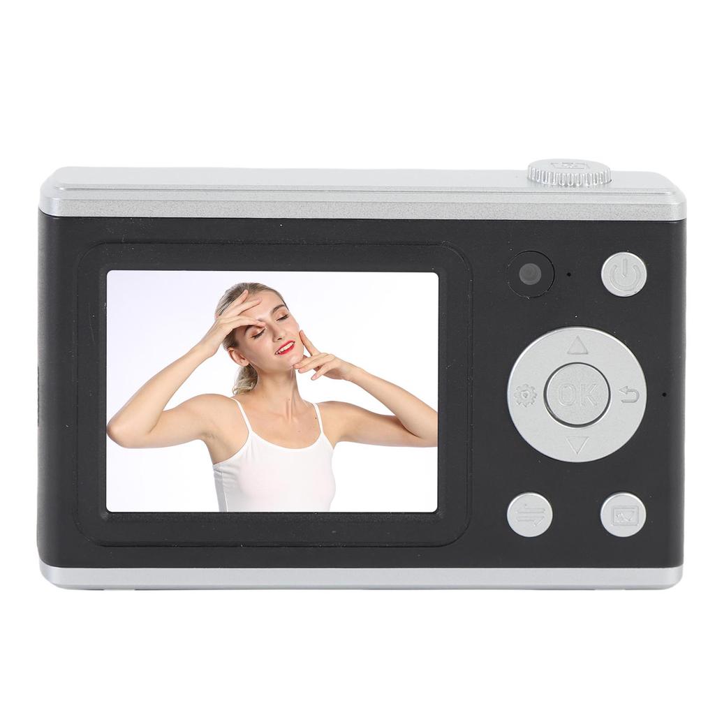 Digital Camera for Photography 64MP 1080P HD Dual Lens Travel Camera with LED Fill Light Selfie Mirror for Beginner