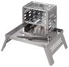 Captain Stag UG-3302 Stainless Steel Fire Pit Stand/Mini Table for Kamadodai B5 Model, Silver