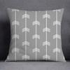 Gray Low White Flower Pattern Home Decoration Pillowcase Square Pillowcase Home Office Decoration Cushion Cover