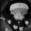 Niannyyhouse Hooded Tuxedo Cloak Dark Nun Suit 20cm Plush Clothes Cotton Doll Accessories Dress-Up