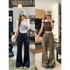 Kumikumi American Retro Sexy Cargo Pants Casual Pants Women's Autumn Elegant All-Matching Slim Fit Figure Flattering Mopping Pants