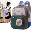 Childrens Oxford Fabric Backpack With Cartoon Capybara Printed For School Use