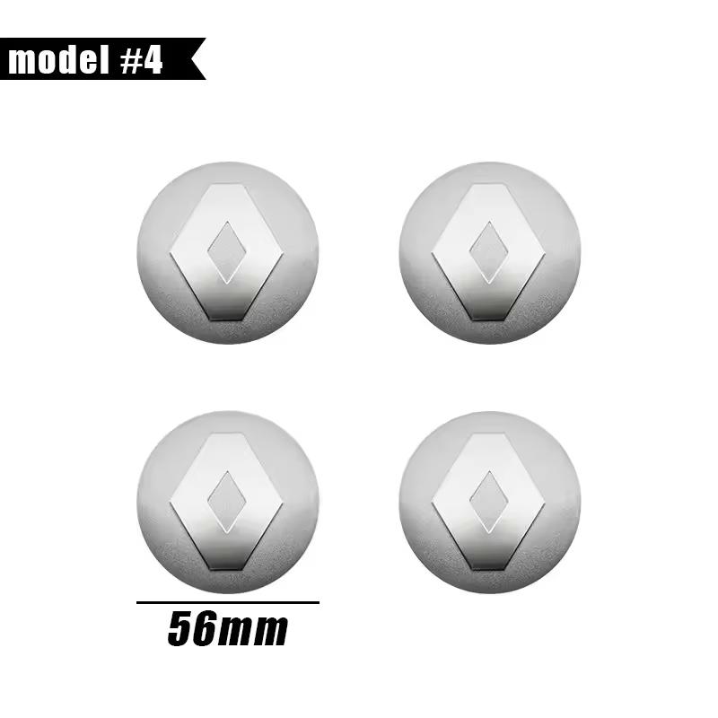 4Pcs 56mm Car Wheel Center Caps Hubcap Cover For Renault Clio Sandero Captur Megane R5 4 E-tech Scenic Austral Rafale Symbioz
