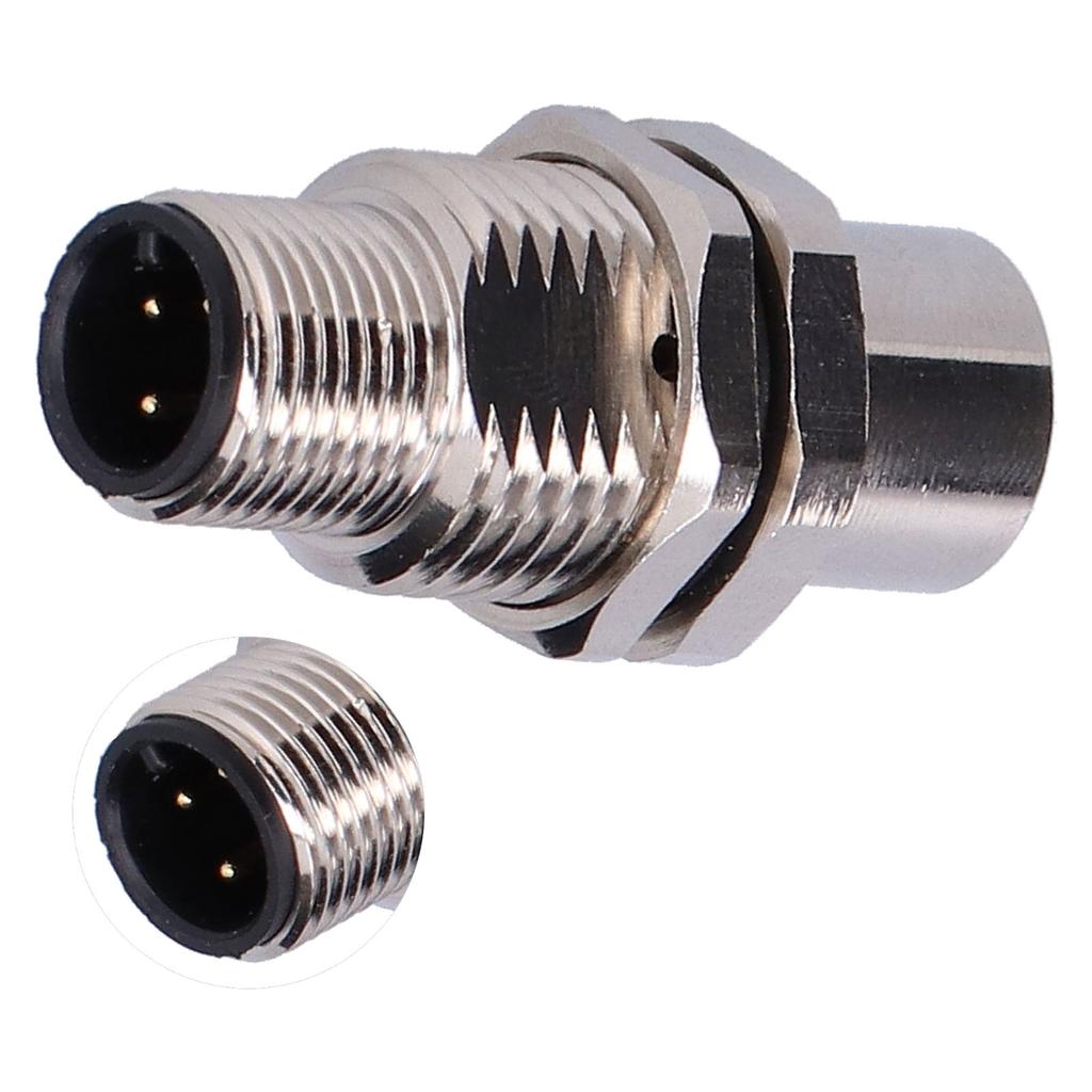 Разъем «папа-мама» IP67 панельный разъем с никелированной латунью M12‑I‑4