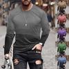 Men's T Shirt O-Neck Clothing Apparel Outdoor Long Sleeve Print Fashion Designer Vintage