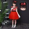 MUXIU Minnie Mouse Halloween Costume for Girls, Cute and Popular Polka Dot Skirt, Short Sleeves, Bow Tie, Party, Dance Costume, Photo Shoot,