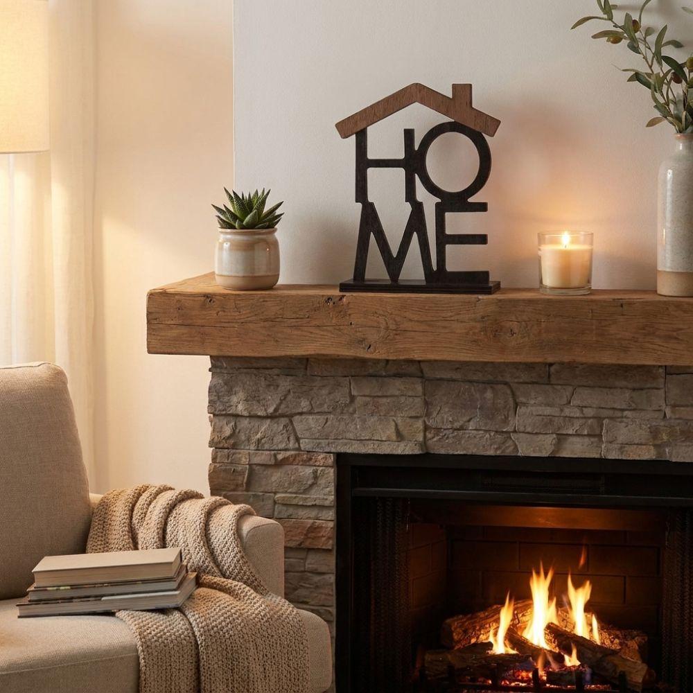 Small House-Shaped Home Ornament Wooden Home Series Ornament Living Room