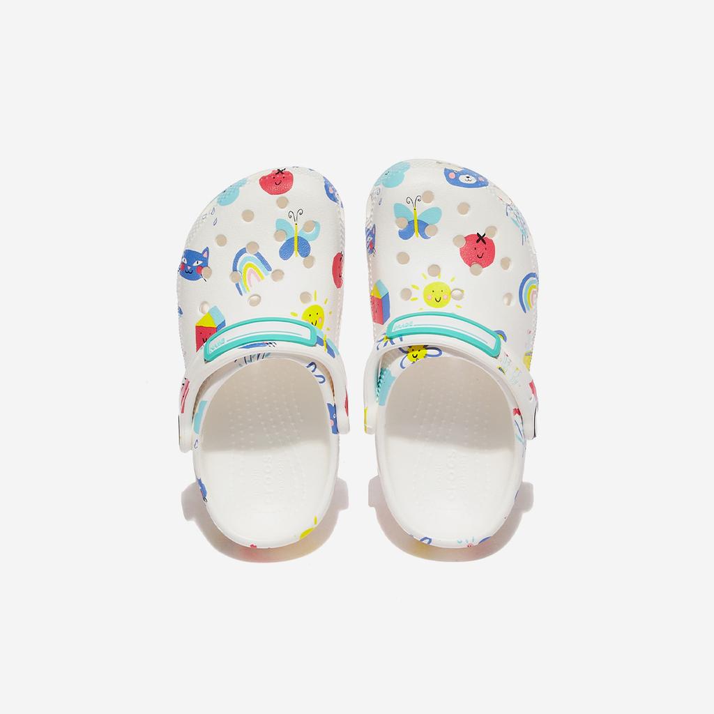 Crocs Классические детские сабо с рисунком каракули, CRS210356, 1010107511, популярная корейская обувь