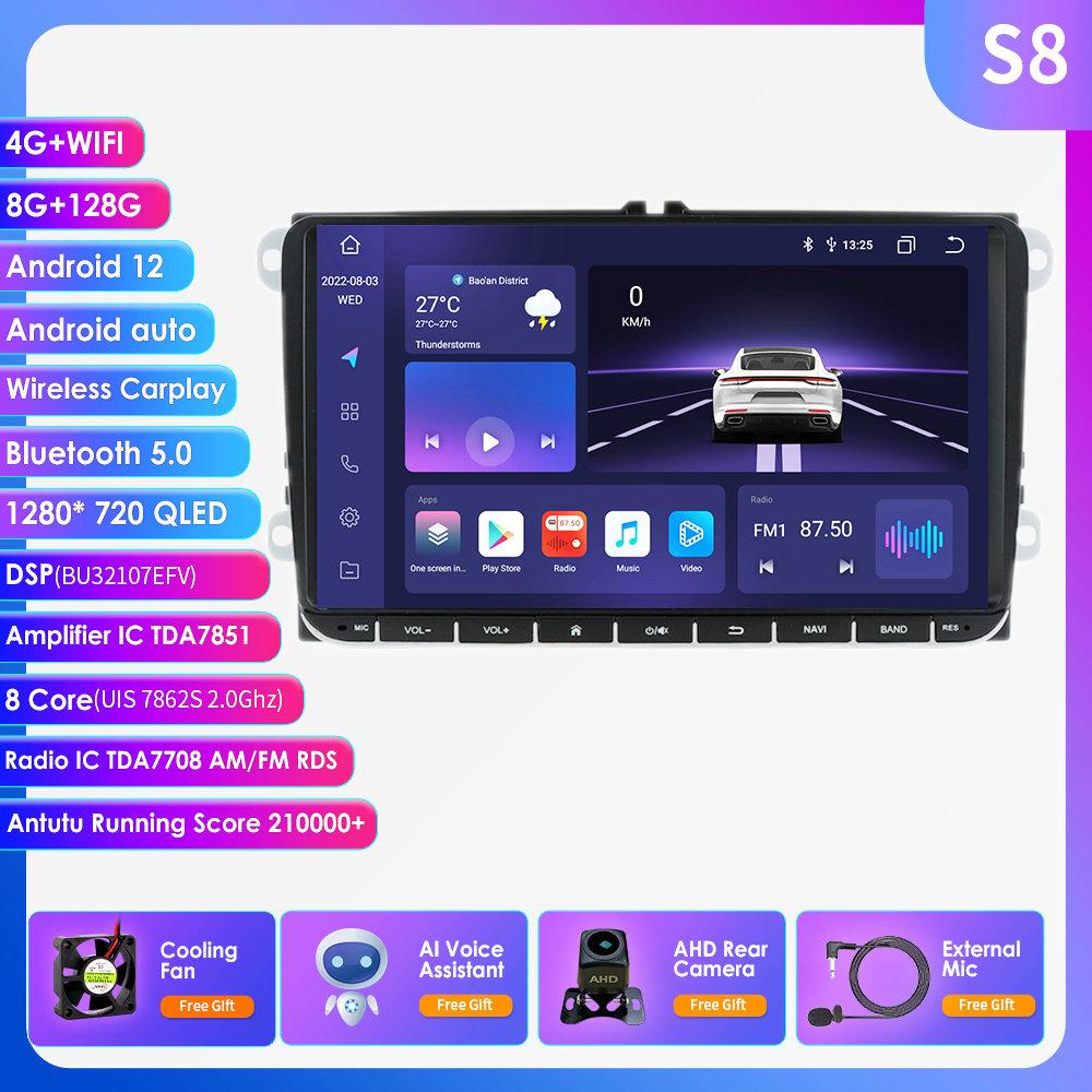 Автомобильная магнитола Hizpo Octa Core 9 дюймов Android AutoRadio для Volkswagen VW Passat B6 B7 CC Tiguan Touran GOLF POLO Carplay 4G Автомобильный мультимедиа GPS 2din стерео