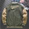 Men's Retro Suede Baseball Jacket - Embroidered Pilot Style for Autumn and Winter