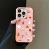Милый десерт Маленькое животное Узор личи Кожаный узор Подходит для чехла для мобильного телефона Apple 16 Защитный чехол для iPhone 15 Promax