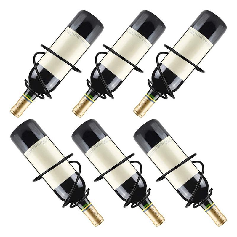 Wall Mounted Wine Racks Red Wine Bottle Display Holder Metal Hanging Wine Rack