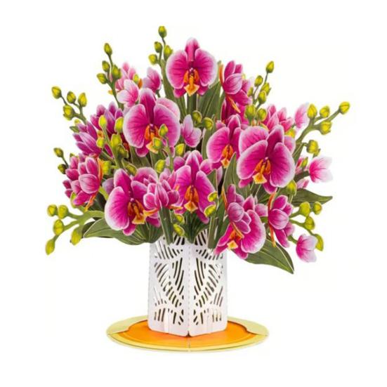 Forever-Blooming 3D Pop-Up Flower Recyclable Paper Romantic Memories Valentine’s Card Eternal Card Handmade Day Anniversary Birthday