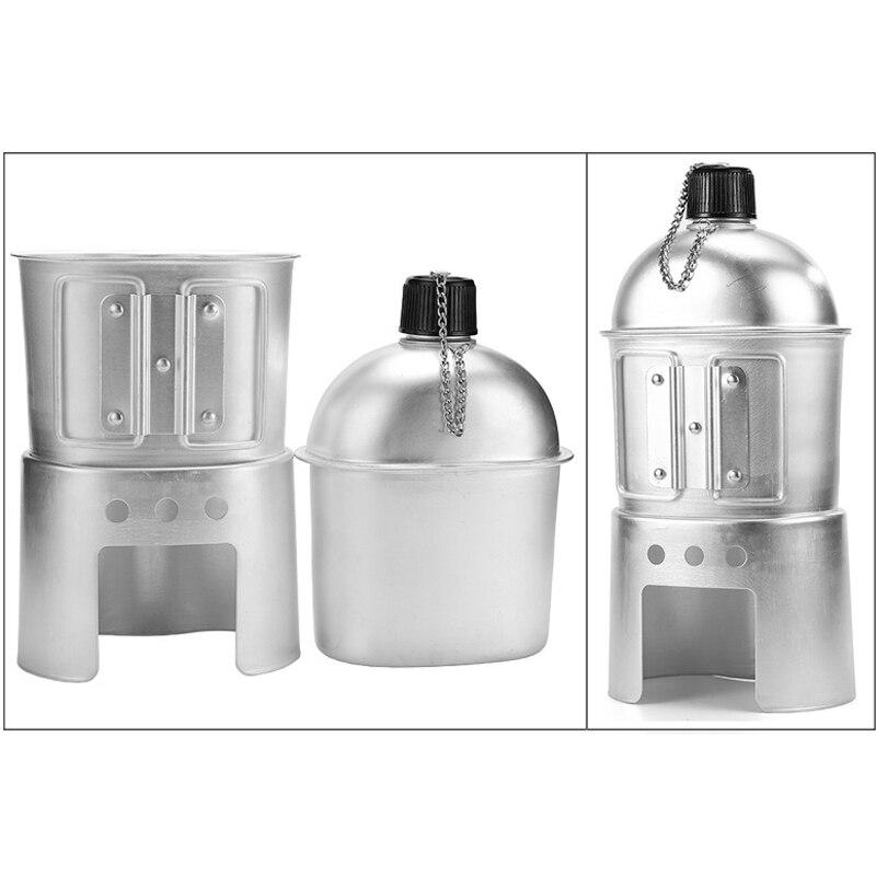 Набор посуды из 3 предметов, ультра-легкая алюминиевая военная чашка для столовой, набор дровяной печи с чехлом для кемпинга, пешего туризма, альпинизма