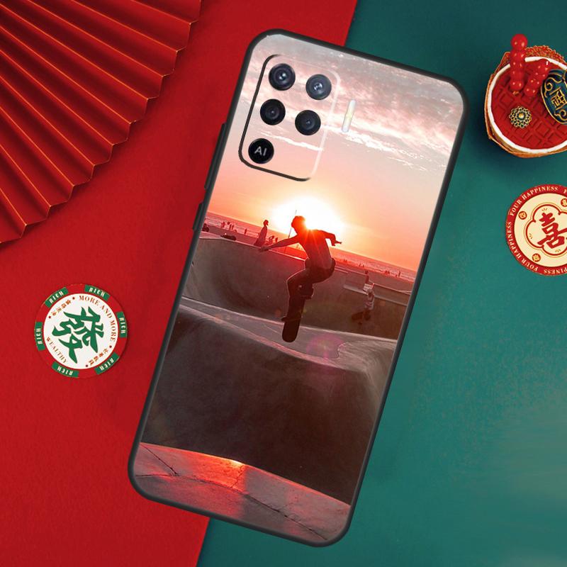 Cool Skate Case For Oppo A15 A17 A57 A6 A5 Pro A54 A74 A94 A16 A76 A96 A40 A60 A80 A18 A38 A58 A78 A98