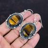 Серьги из тигрового глаза, ювелирные изделия ручной работы, серьги из настоящего драгоценного камня, серебряные серьги 925 пробы, ювелирные изделия с камнями по рождению, потрясающие серьги-подвески, подарок для нее