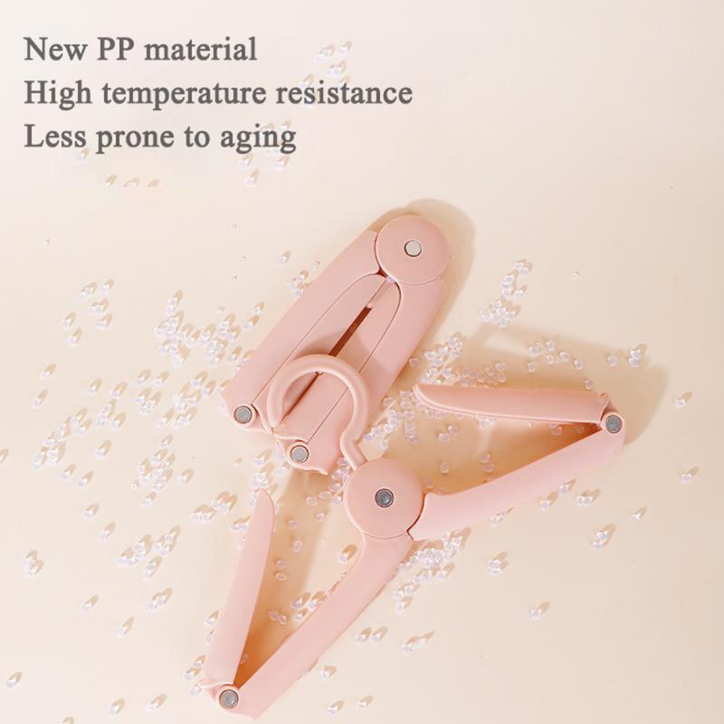 Folding Clothes Rack Portable Hangers Travel Outdoor Non-Slip Telescopic Drying Save Wardrobe Space Organizer Storage Household