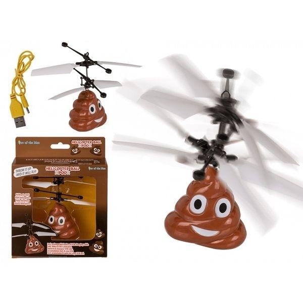 Вертолет в виде смайлика какашки для управления рукой