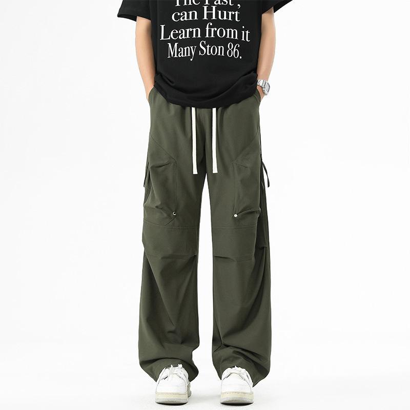Рабочие брюки для мужских новых весенне-осенних свободных прямых брюк в стиле хай-стрит