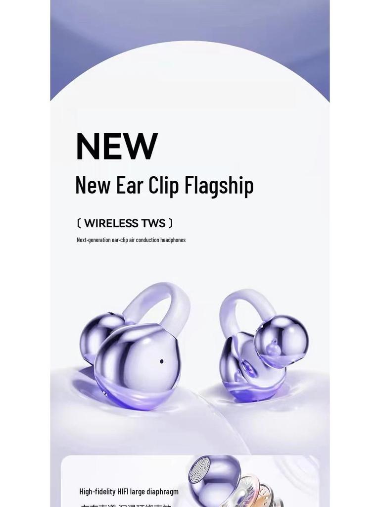 M91 Smart AI Bluetooth Clip-on Earphone - High-Quality, Non-In-Ear Design for Cross-Border Translation