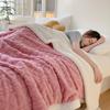 Зимний плед из тафты и кораллового флиса с двойным слоем - плед из овечьей шерсти для дивана, одеяло для осени/зимы