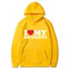 Мужские комплекты с длинными рукавами для пар I Love My Boyfriend Hoodies Sweatparsons Suits Женские толстовки с капюшоном и спортивные штаны Lover Sets