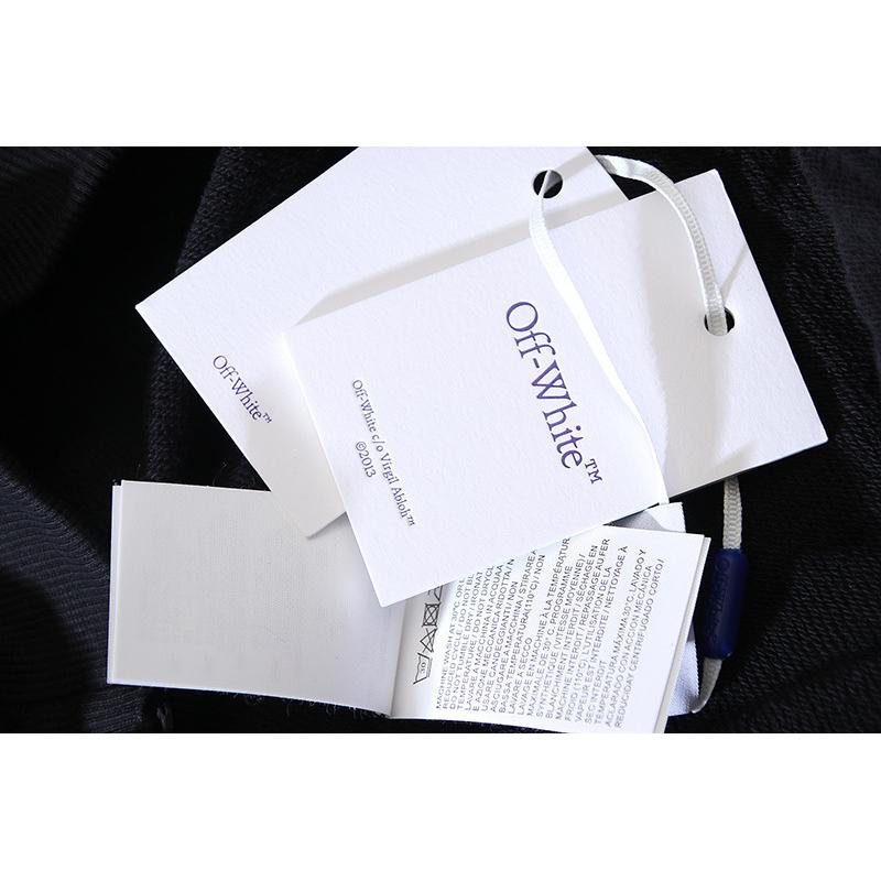 1302 Off-White 2025 Autumn/Winter New OW Hollow Graffiti Arrow Pattern Printed Men's and Women's Zipper Hoodie