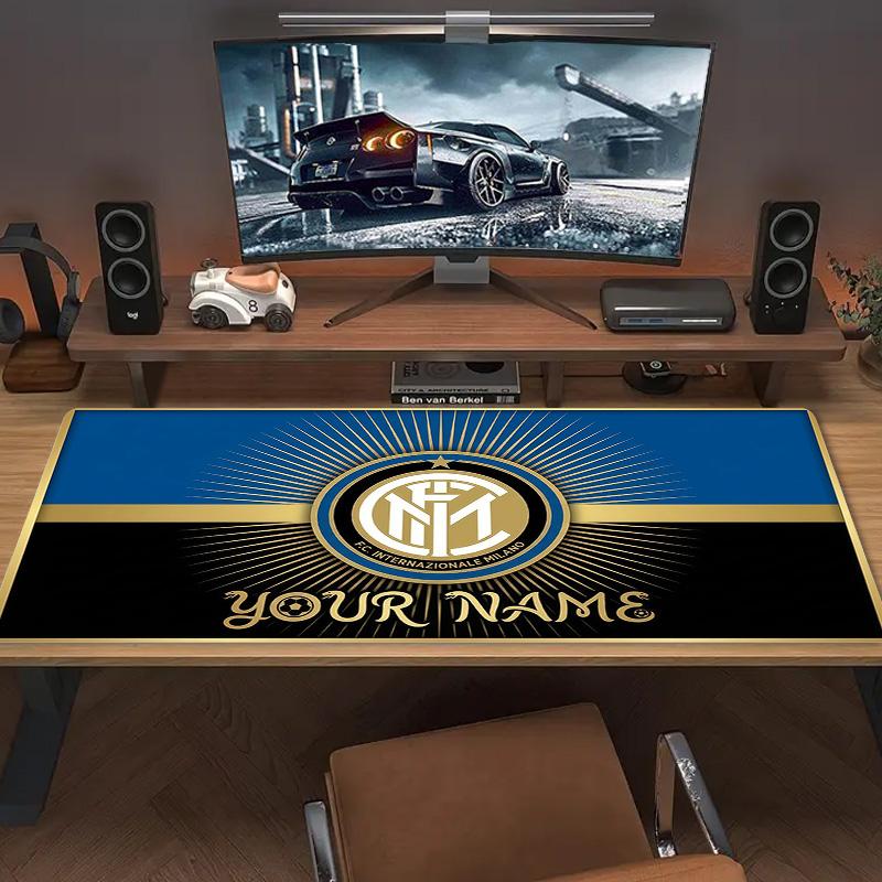 FC Internazionale Milano Print Cushion Non-slip Laptop Tablet Big Mousepad XXL Mat Mini PC Playmat With Lock edge