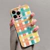 Роскошный Чехол для Телефона с Цветным Клетчатым Узором для Samsung Galaxy S20 S21 S22 S23 S24 S25 FE Plus Note20 Ultra 4G 5G Глянцевая Пленка