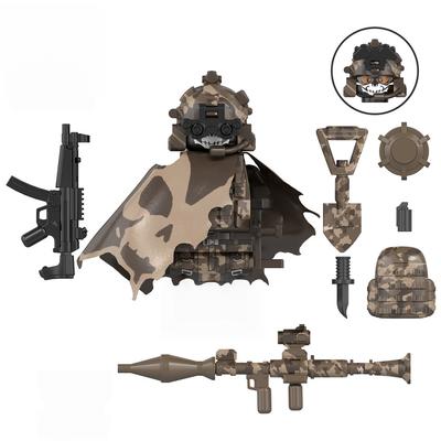 Военные армейские фигурки Строительные блоки Спецназ Призрак Коммандос Солдат Оружие Пистолет Шляпа Щит Пояс АК Мини-кирпичики Игрушка