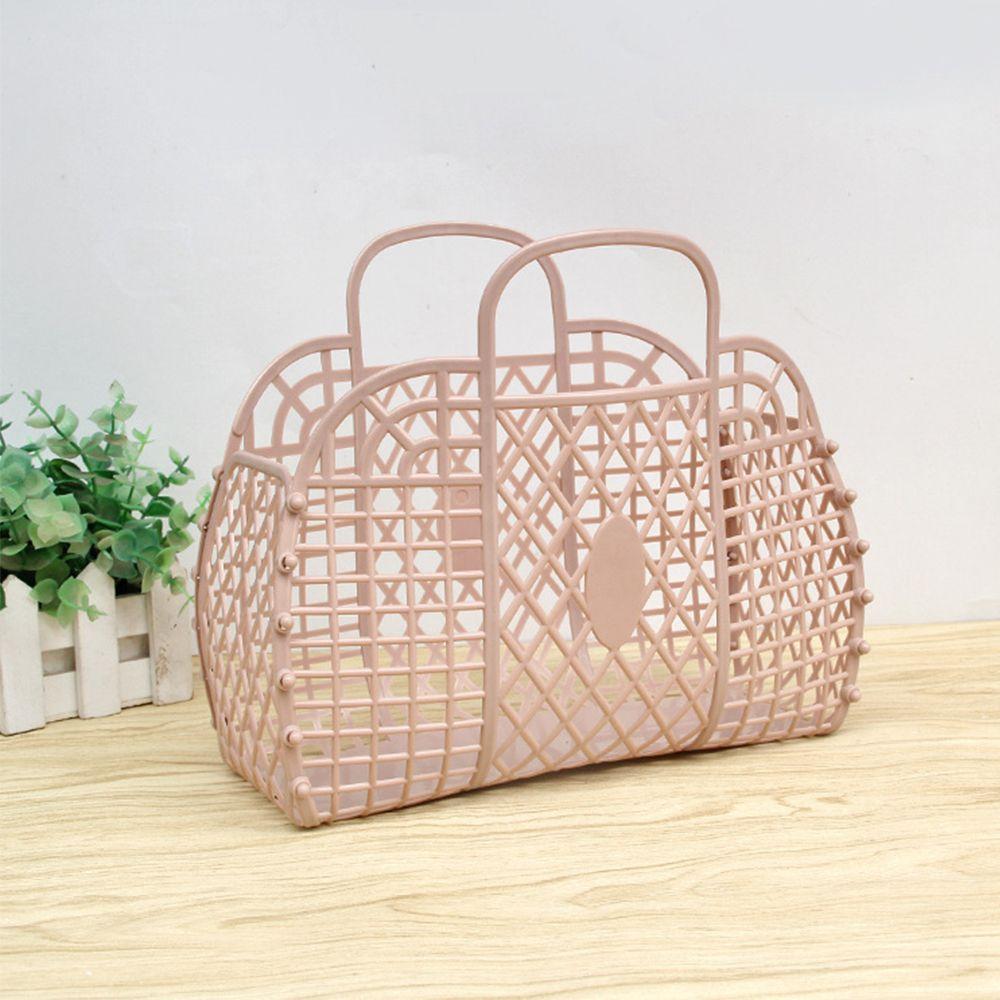 Portable Summer Handbag Home Organizer Washing Storage Basket Women Bath Basket Laundry Basket