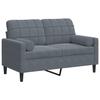 VidaXL 2-seater Sofa with Dark Grey Velvet Pillows 120 Cm, Sofa, Living Room Sofa, 2-seater Velvet Sofa, Sofa 3278210