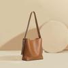 Women's Fashionable Simple and Versatile Bucket Bag One Shoulder Crossbody Commuting Large Capacity Leather Women's Bag