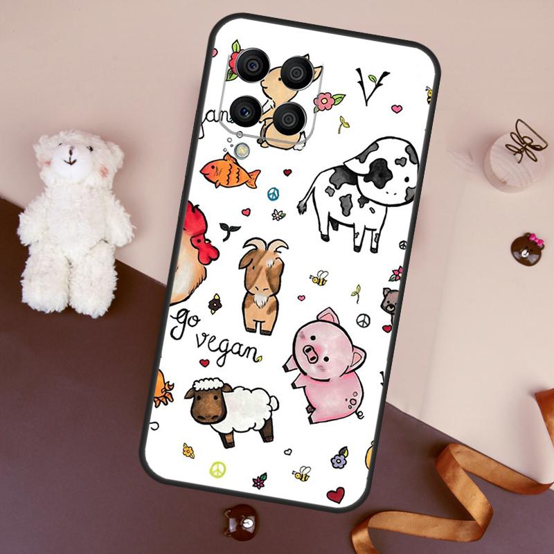 Веганский чехол с узором для Samsung Galaxy M13 M54 M34 M14 M56 M36 M16 M31 M11 M53 M12 M32 M52 M35 M55 M15 M06
