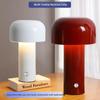 Nordic Retro Mushroom Metal Bedside Lamp - Stylish Table Lamp for Bedroom, Restaurant, or Bar with Charging Feature.