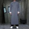 2025 Мужские натуральные льняные хлопковые халаты очень большой длины Мужской костюм халат Кунг-фу Тай-чи Галстук-бабочка Платье Ципао Свадебное платье