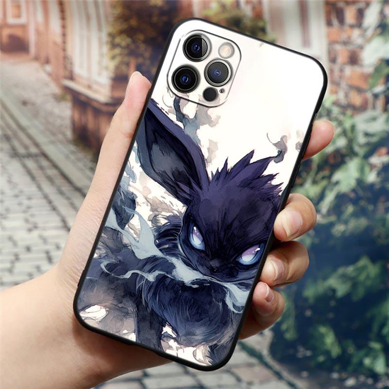 Pokemons Umbreons Gengars Draw Case For Apple iPhone 17 16 15 14 13 12 11 Pro Max X XS 7 8 Plus 17 Air 17Pro Back Cover Silicone