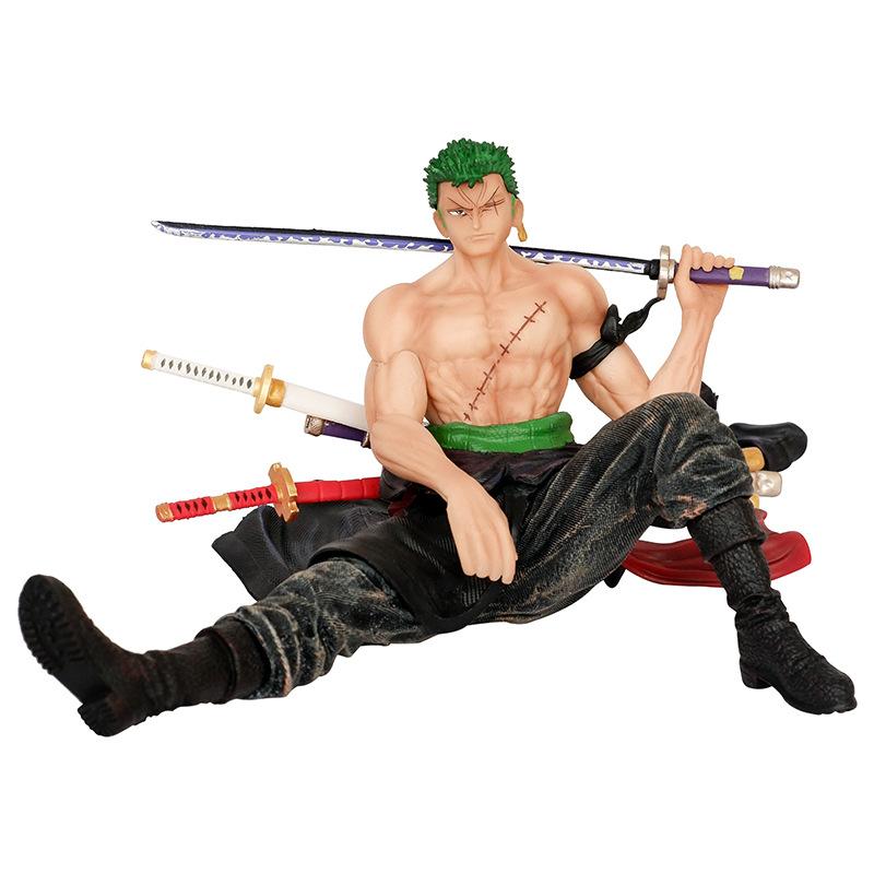 Аниме One Piece Два года спустя Ророноа Зоро Сидящая версия. ПВХ Фигурка Статуя Коллекция Модель Детские Игрушки Кукла Подарки 12 см