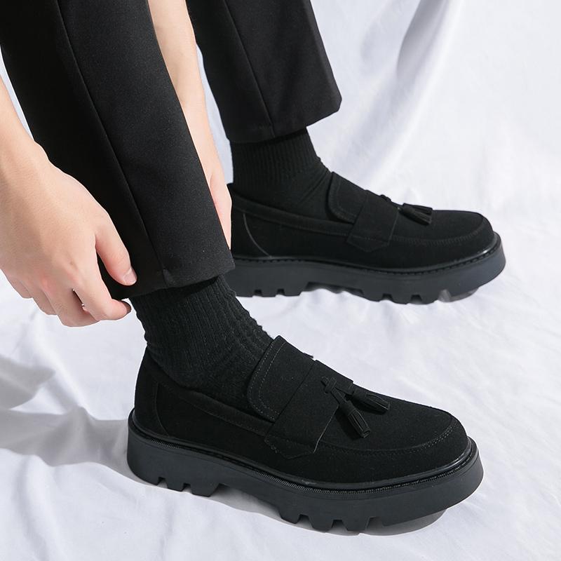 Высококачественные мужские туфли с кисточками, модные роскошные оксфордские британские туфли-лоферы, мужские туфли на толстой подошве, удобные повседневные кожаные туфли