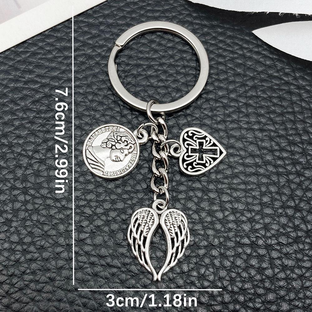 Ancient Silver Castle Sun Statue Zinc Alloy Keychain - Creative Backpack Accessory and Commemorative Pendant.