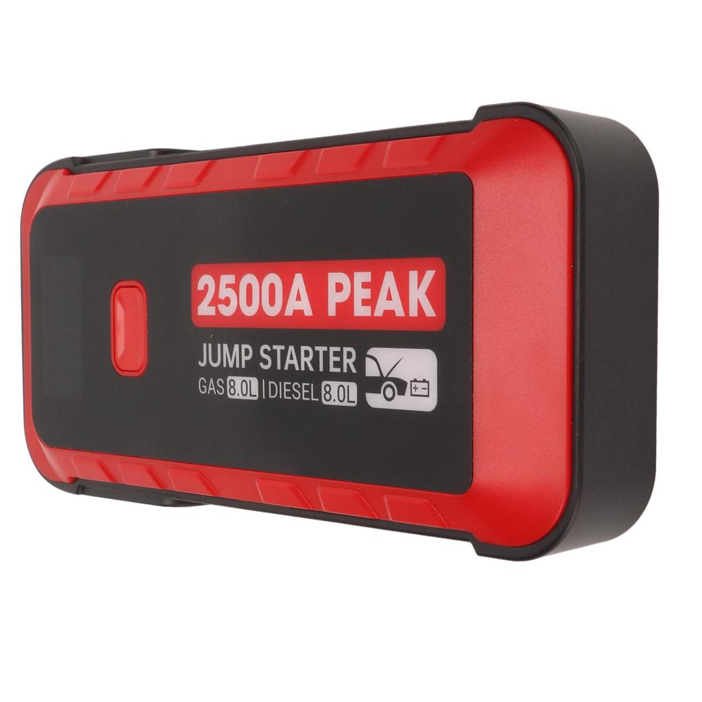 Автомобильный аккумулятор пусковое устройство 2500A 25800mAh USB быстрая зарядка ЖК-дисплей портативный пусковое устройство для 12 В